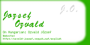 jozsef ozvald business card