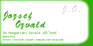 jozsef ozvald business card